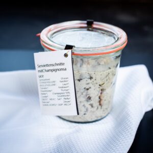 BIO Serviettenschnitte mit Champignonsauce (Gaia)