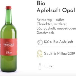 Bio Apfelsaft naturtrüb Opal